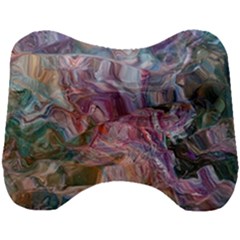 Blended Waves Head Support Cushion by kaleidomarblingart