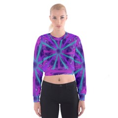 Wallpaper Tie Dye Pattern Cropped Sweatshirt by Ravend