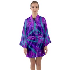 Wallpaper Tie Dye Pattern Long Sleeve Satin Kimono by Ravend