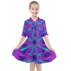 Wallpaper Tie Dye Pattern Kids  All Frills Chiffon Dress