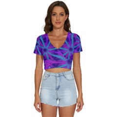 Wallpaper Tie Dye Pattern V-neck Crop Top