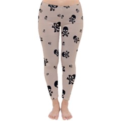 Skull And Crossbones Classic Winter Leggings by Catofmosttrades