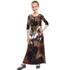 Lilies-1-1 Kids  Quarter Sleeve Maxi Dress