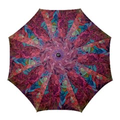 Blend 10-11 Liquify I Vibrance Golf Umbrellas by kaleidomarblingart