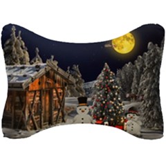 Christmas Landscape Seat Head Rest Cushion