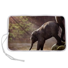 Baby Elephant Watering Hole Pen Storage Case (s) by Sarkoni