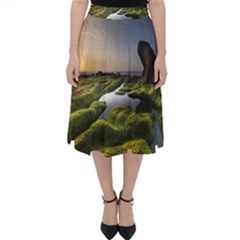 Coast Algae Sea Beach Shore Classic Midi Skirt