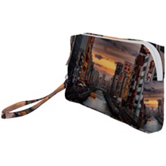 River Buildings City Urban Wristlet Pouch Bag (small)