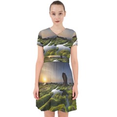 Coast Algae Sea Beach Shore Adorable In Chiffon Dress