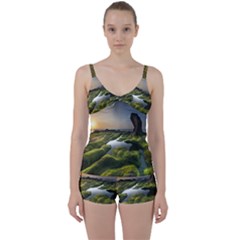 Coast Algae Sea Beach Shore Tie Front Two Piece Tankini