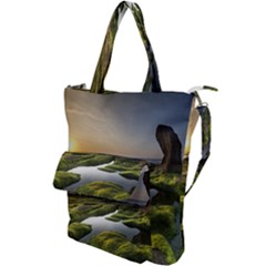 Coast Algae Sea Beach Shore Shoulder Tote Bag