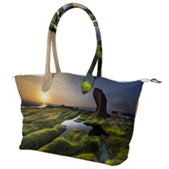Coast Algae Sea Beach Shore Canvas Shoulder Bag