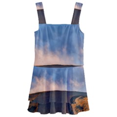 Landscape Sky Clouds Mountain Road Kids  Layered Skirt Swimsuit