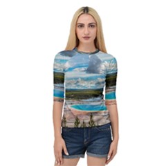 Mountains Trail Forest Yellowstone Quarter Sleeve Raglan T-shirt