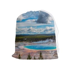 Mountains Trail Forest Yellowstone Drawstring Pouch (xl) by Sarkoni