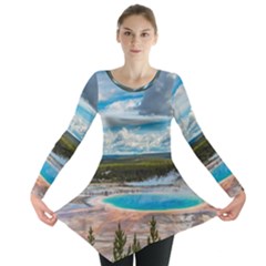 Mountains Trail Forest Yellowstone Long Sleeve Tunic 