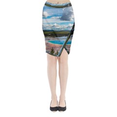 Mountains Trail Forest Yellowstone Midi Wrap Pencil Skirt