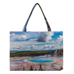 Mountains Trail Forest Yellowstone Medium Tote Bag