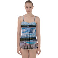 Mountains Trail Forest Yellowstone Babydoll Tankini Set by Sarkoni