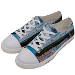 Mountains Trail Forest Yellowstone Men s Low Top Canvas Sneakers by Sarkoni