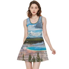 Mountains Trail Forest Yellowstone Inside Out Reversible Sleeveless Dress by Sarkoni