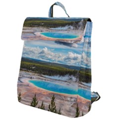 Mountains Trail Forest Yellowstone Flap Top Backpack by Sarkoni