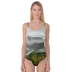 Residential Paddy Field Step Cloud Camisole Leotard 