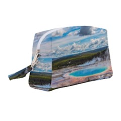 Mountains Trail Forest Yellowstone Wristlet Pouch Bag (medium) by Sarkoni