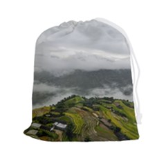 Residential Paddy Field Step Cloud Drawstring Pouch (2xl)