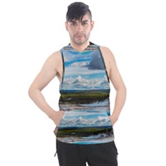 Mountains Trail Forest Yellowstone Men s Sleeveless Hoodie