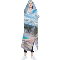 Mountains Trail Forest Yellowstone Wearable Blanket by Sarkoni