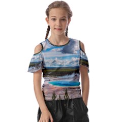 Mountains Trail Forest Yellowstone Kids  Butterfly Cutout T-shirt by Sarkoni