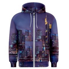 Frankfurt City Skyline Skyscraper Men s Zipper Hoodie