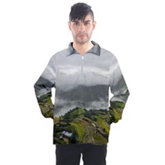 Residential Paddy Field Step Cloud Men s Half Zip Pullover by Sarkoni