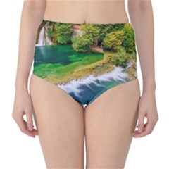 River Waterfall Classic High-waist Bikini Bottoms