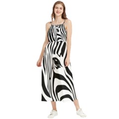 Animal Cute Pattern Art Zebra Boho Sleeveless Summer Dress