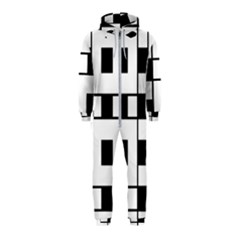 Black And White Pattern Hooded Jumpsuit (kids)
