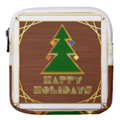 Art Deco Holiday Card Mini Square Pouch by Amaryn4rt