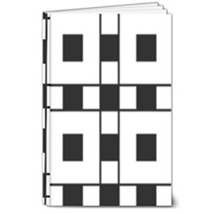 Black And White Pattern 8  X 10  Hardcover Notebook