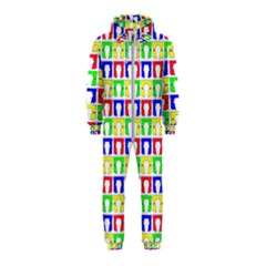 Colorful Seamless Pattern Hooded Jumpsuit (kids)