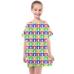 Colorful Seamless Pattern Kids  One Piece Chiffon Dress by Amaryn4rt