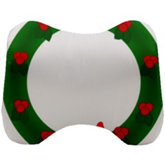 Holiday Wreath Head Support Cushion by Amaryn4rt