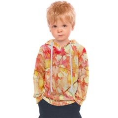 Monotype Art Pattern Leaves Colored Autumn Kids  Overhead Hoodie by Amaryn4rt