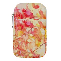 Monotype Art Pattern Leaves Colored Autumn Waist Pouch (large) by Amaryn4rt