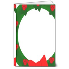 Holiday Wreath 8  X 10  Hardcover Notebook