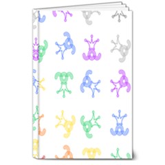 Rainbow Clown Pattern 8  X 10  Hardcover Notebook