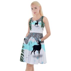 Rocky Mountain High Colorado Knee Length Skater Dress With Pockets by Amaryn4rt