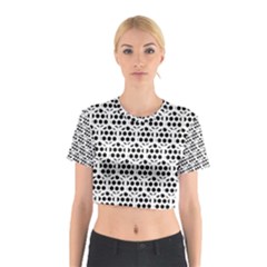 Seamless Honeycomb Pattern Cotton Crop Top by Amaryn4rt