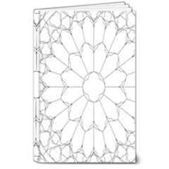 Roses Stained Glass 8  X 10  Hardcover Notebook