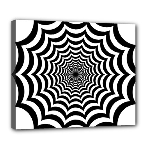 Spider Web Hypnotic Deluxe Canvas 24  X 20  (stretched) by Amaryn4rt